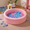 Kids Round Ball Pit with 200 Ocean Balls PU Leather, 41.5” Diameter, 25D Sponge Cushion